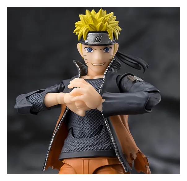Close-up of the S.H.Figuarts Naruto Uzumaki figure's face and headband