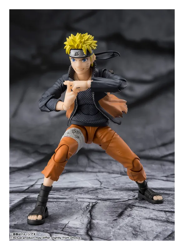 S.H.Figuarts Naruto Uzumaki figure in a crouched ninja stance
