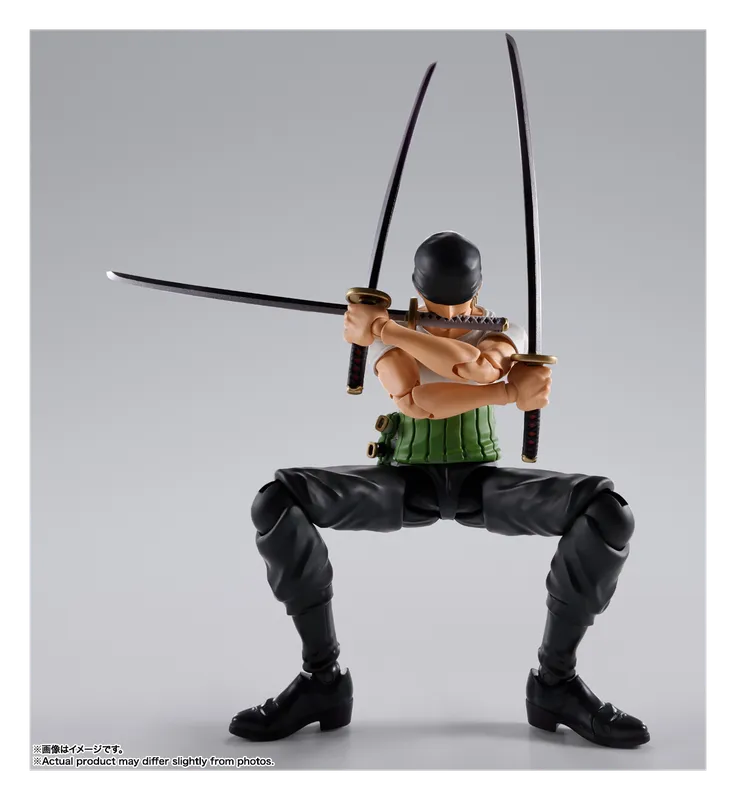 S.H.Figuarts Roronoa Zoro figure in his three-sword fighting stance