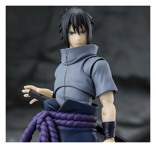 Close-up of the S.H.Figuarts Sasuke Uchiha figure's face