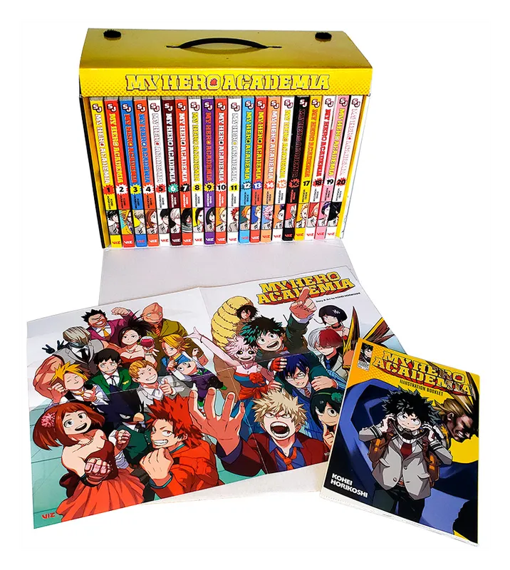 My Hero Academia Box Set 1 with the 20 volumes, the poster and the exclusive booklet