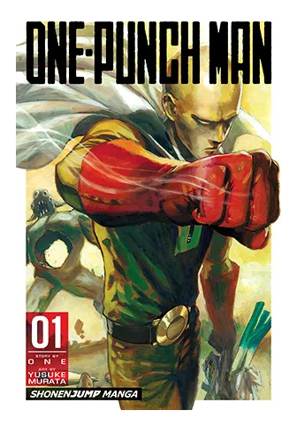 One-Punch Man manga volume 1 cover with Saitama throwing a punch