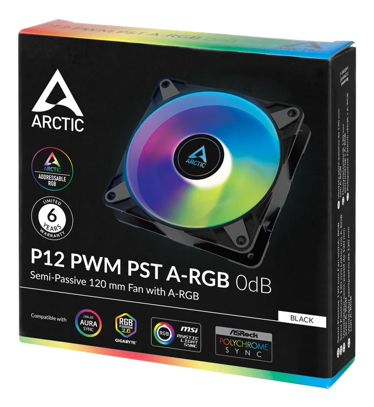 Arctic P12 PWM PST A-RGB 0dB fan retail box
