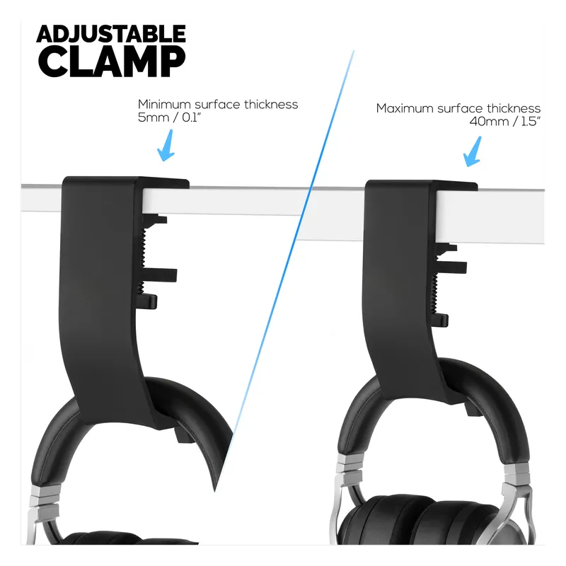 Brainwavz Claw headphone hanger clamp fitting desks 5 mm to 40 mm thick