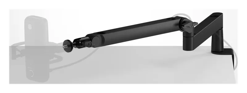 Elgato Wave Mic Arm LP low-profile arm clamped to a desk