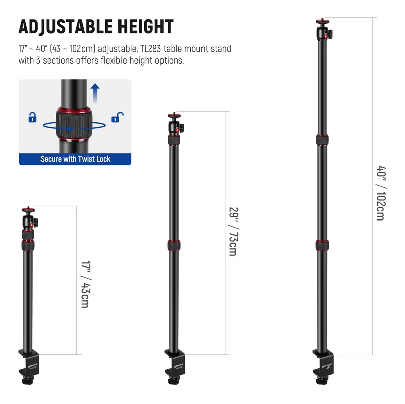 NEEWER TL283 Camera Desk Mount, photo 2 of 4