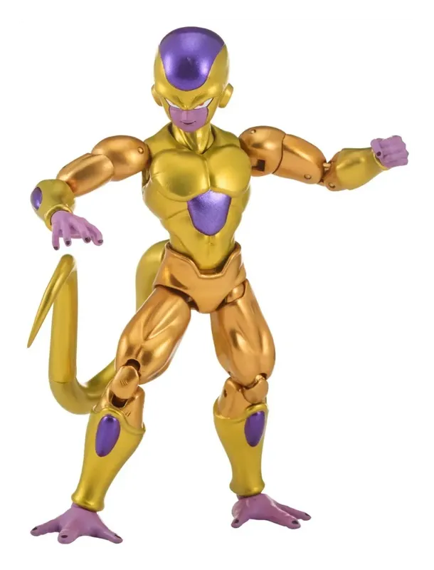 Dragon Stars Golden Frieza figure reaching down in a battle pose