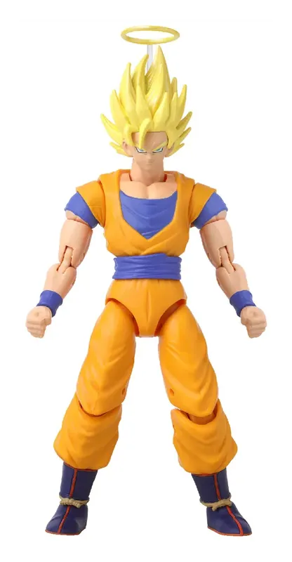 Dragon Stars Super Saiyan 2 Goku figure with his Otherworld halo, front view