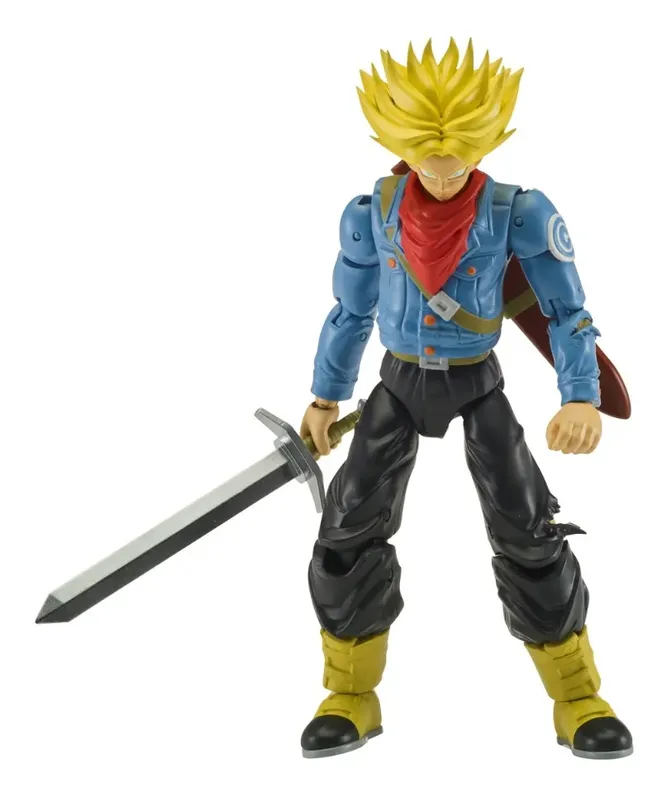 Dragon Stars Super Saiyan Future Trunks figure holding his sword low