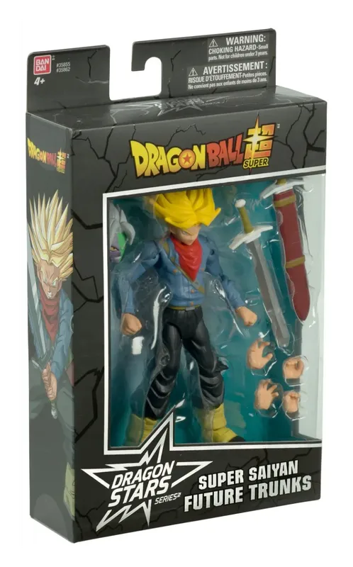 Dragon Stars Super Saiyan Future Trunks figure box, angled view