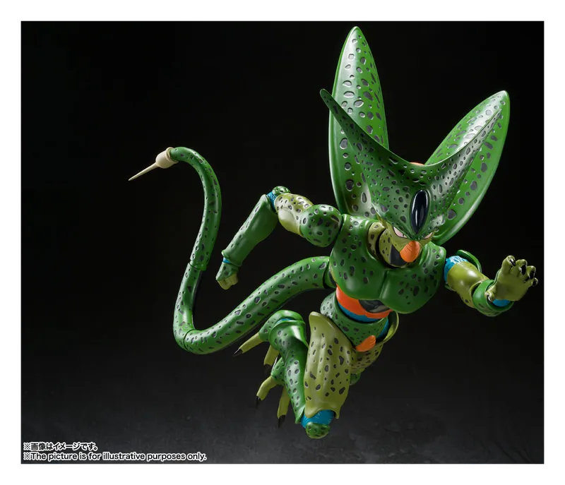 S.H.Figuarts Cell First Form figure lunging with his stinger tail