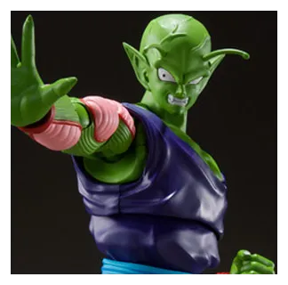Close-up of the S.H.Figuarts Piccolo figure's face and outstretched hand