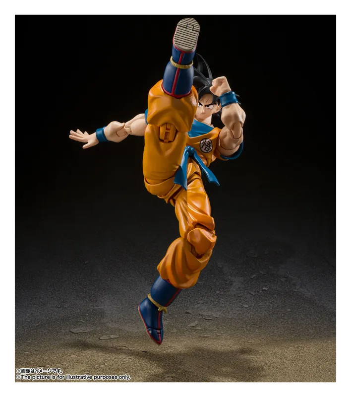 S.H.Figuarts Son Goku Super Hero figure throwing a high kick