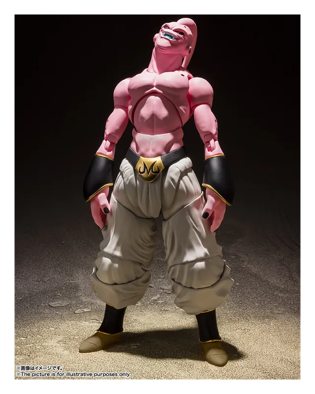 S.H.Figuarts Super Buu figure laughing with his head thrown back