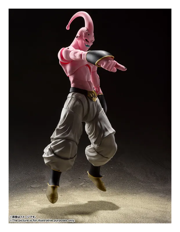 S.H.Figuarts Super Buu figure floating with one arm extended