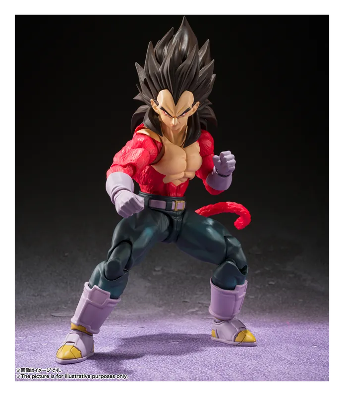 S.H.Figuarts Super Saiyan 4 Vegeta figure in a fighting stance