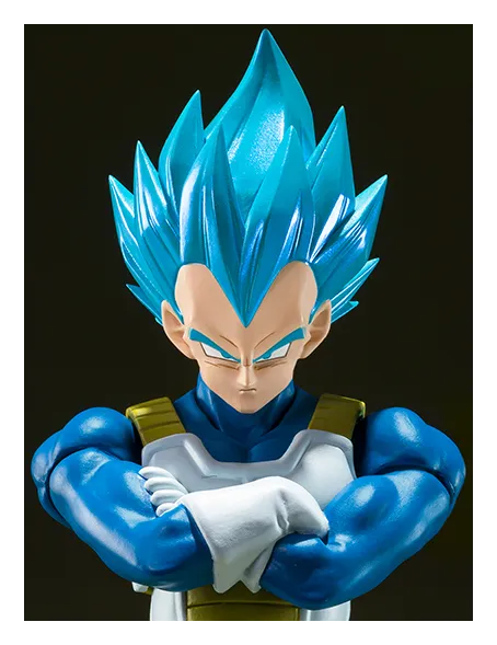 Close-up of the S.H.Figuarts SSGSS Vegeta figure with arms crossed