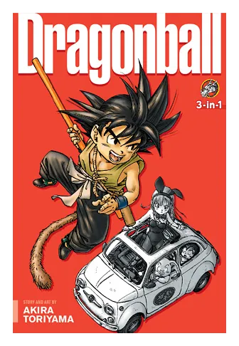Dragon Ball 3-in-1 Edition cover with young Goku and Bulma's car