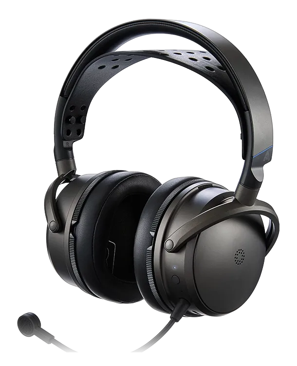 Audeze Maxwell 2 headset, angled view with the mic extended