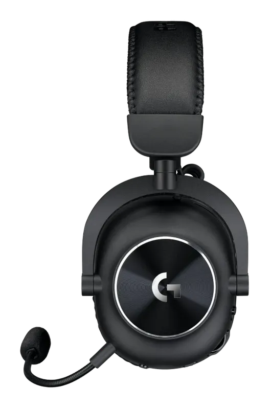Logitech G Pro X 2 Lightspeed headset, side view with the G logo