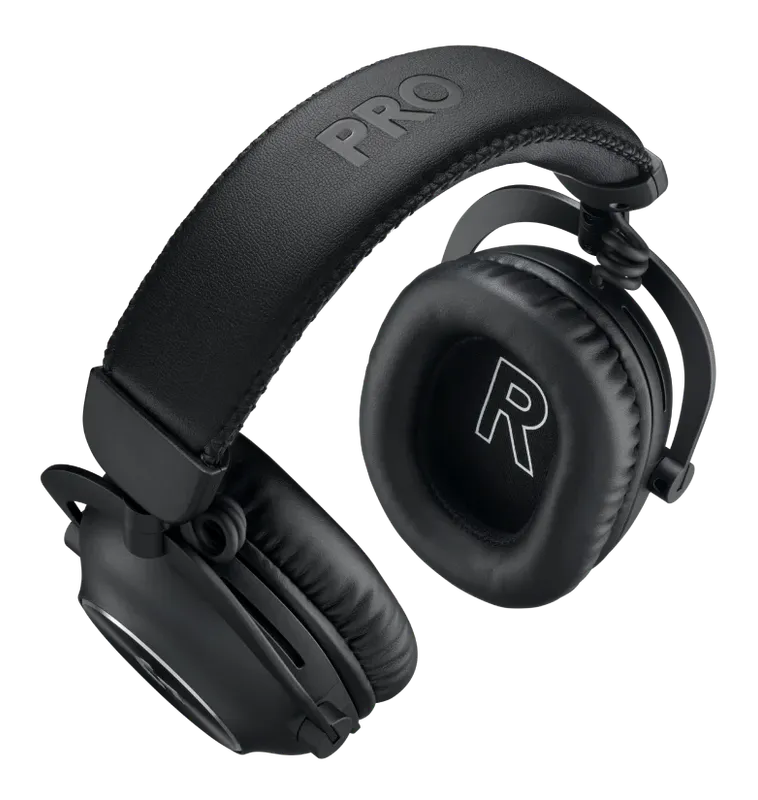 Logitech G Pro X 2 Lightspeed headset folded, showing the PRO headband