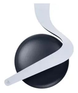 Close-up of the PlayStation Pulse Elite ear cup and headband
