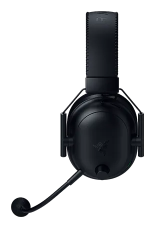 Razer BlackShark V2 Pro wireless headset, side view with mic