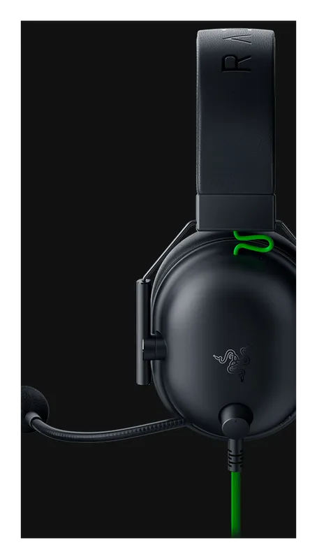 Razer BlackShark V2 X headset, side view