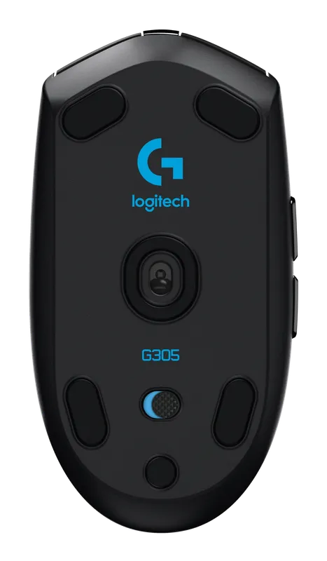 Underside of the Logitech G305 Lightspeed mouse