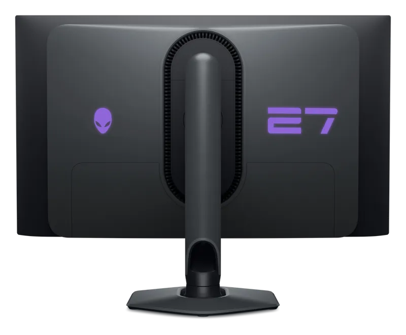 Back of the Alienware AW2725DF monitor with its stand