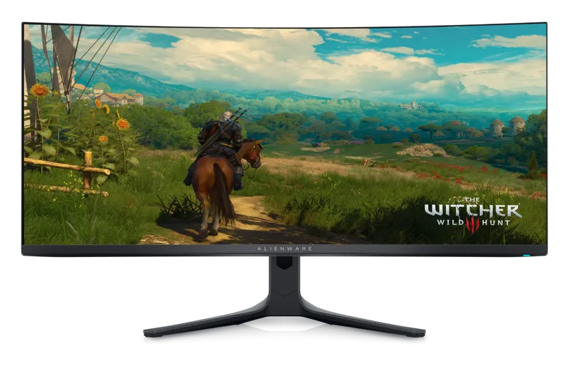 Alienware AW3423DWF curved ultrawide monitor, front view