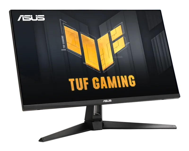 ASUS TUF Gaming VG27AQ3A monitor, angled view from the right