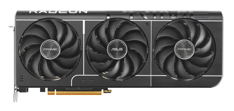 ASUS Prime Radeon RX 9070 XT graphics card, front view