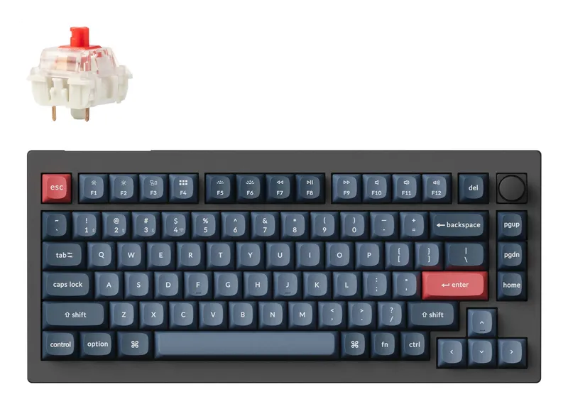 Keychron V1 Max 75% wireless mechanical keyboard with a Gateron Jupiter switch