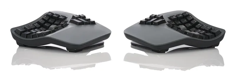 Kinesis Advantage360 Professional halves tented, side view