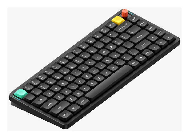 NuPhy Air75 V3 low-profile keyboard in black, angled view