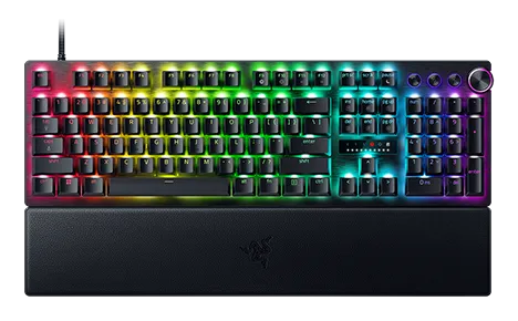 Razer Huntsman V3 Pro analog optical keyboard with RGB and wrist rest