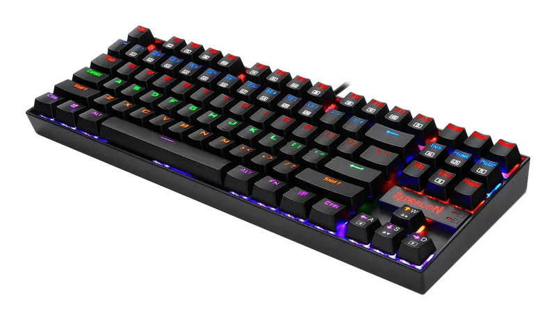 Redragon K552 Kumara tenkeyless mechanical keyboard with rainbow backlighting