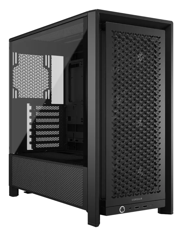 Corsair FRAME 4000D RS mid-tower case in black with a glass side panel