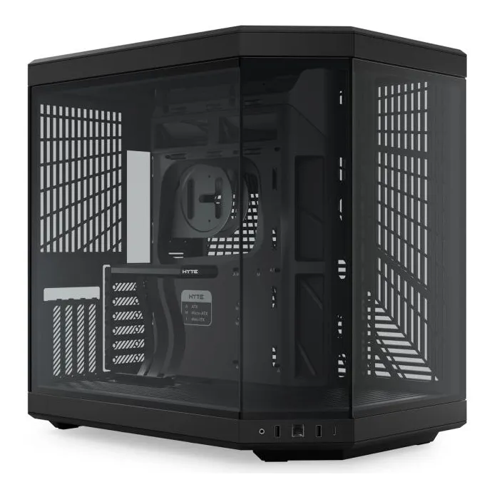 HYTE Y70 dual-chamber panoramic glass PC case in black