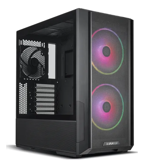 Lian Li Lancool 216 PC case in black with two front RGB fans