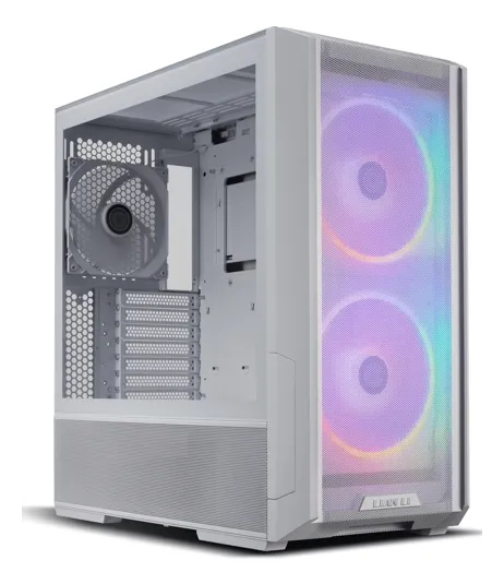 Lian Li Lancool 216 PC case in white with RGB fans