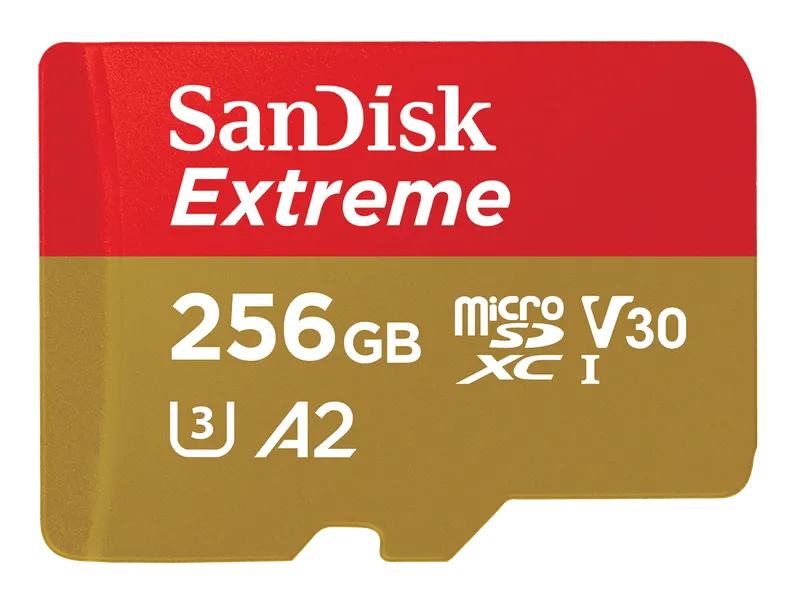 SanDisk Extreme 256 GB microSDXC A2 V30 card
