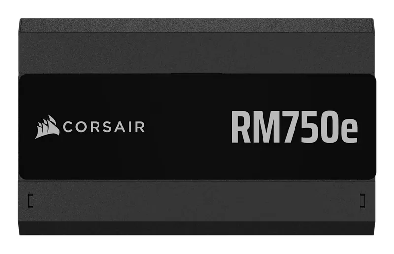 Corsair RM750e power supply, side label