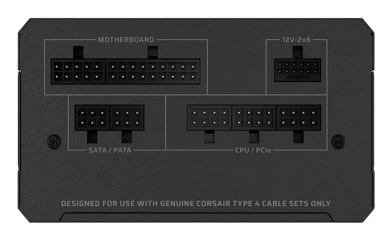 Corsair RM750e modular connector panel