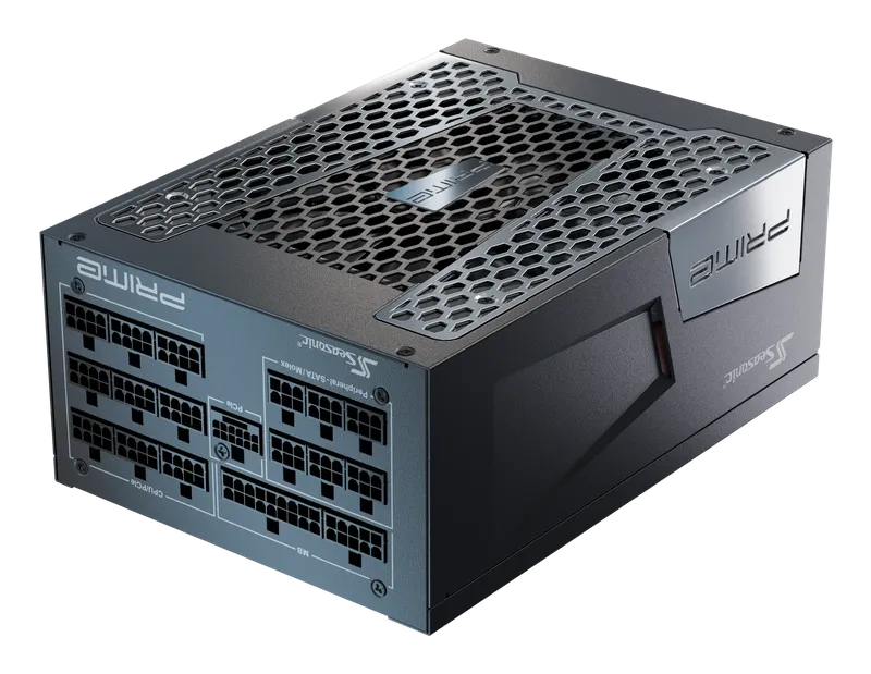 Seasonic Prime TX-1300 power supply showing its modular connector panel