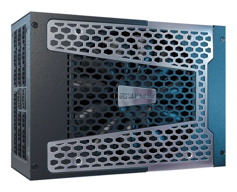 Seasonic Prime TX-1300 power supply, fan side view