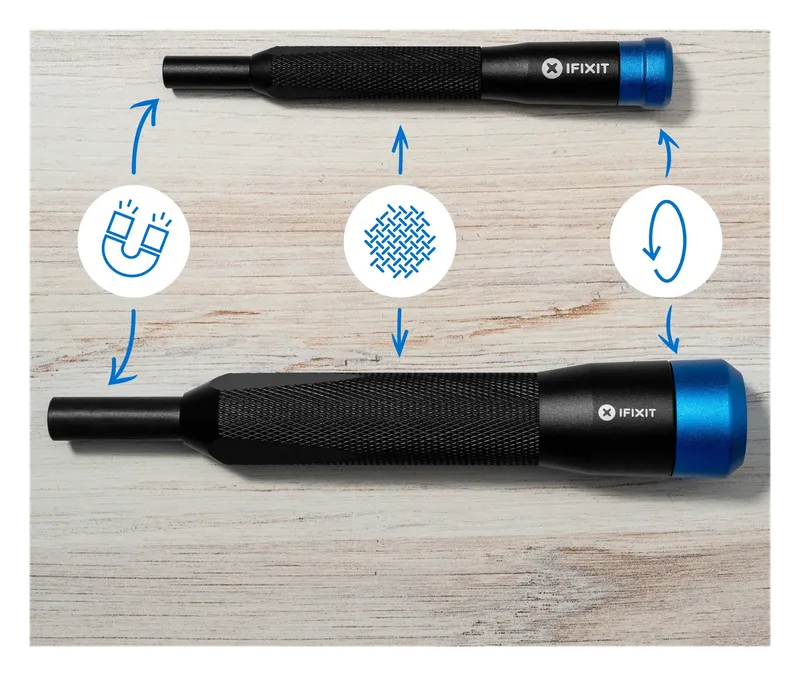 iFixit Manta Driver Kit's two drivers with magnetic, knurled and swivel-cap features