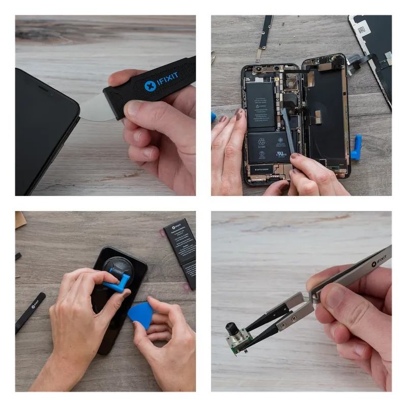 iFixit Pro Tech Toolkit tools opening a smartphone