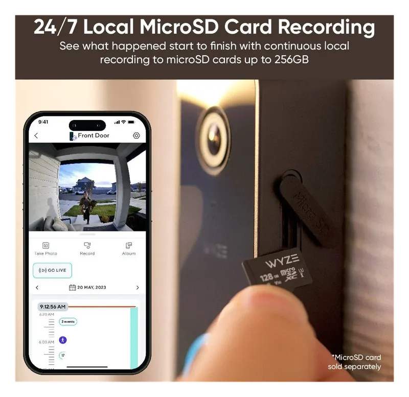 Wyze Video Doorbell v2 local microSD card recording